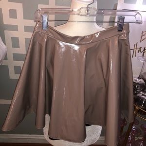 Nasty Gal vinyl a-line skirt